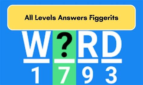 figgerits all levels answers.